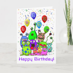 Happy Birthday Alien Party Card