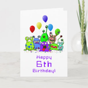 Happy Birthday Alien Party Card