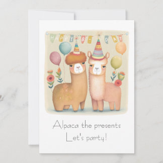 Happy Birthday Alpacas Birthday Card