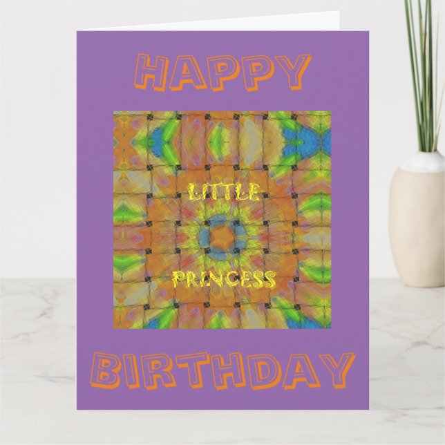Happy Birthday Amazing Little Princess Card (Front)