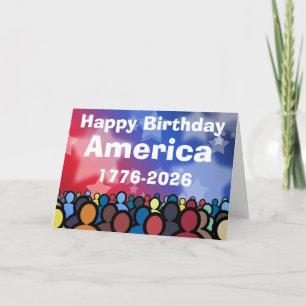 Happy Birthday America 1776 to 2026 Card