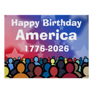 Happy Birthday America 1776 to 2026 Poster