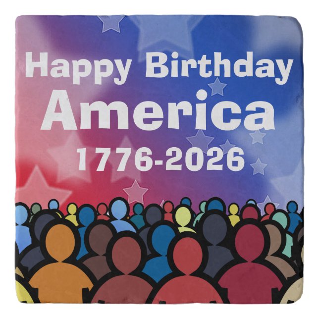 Happy Birthday America 1776 to 2026 Trivet (Front)