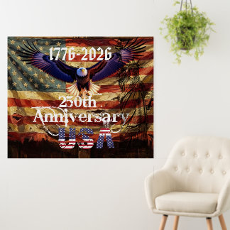 Happy Birthday America 250 Years Foam Board