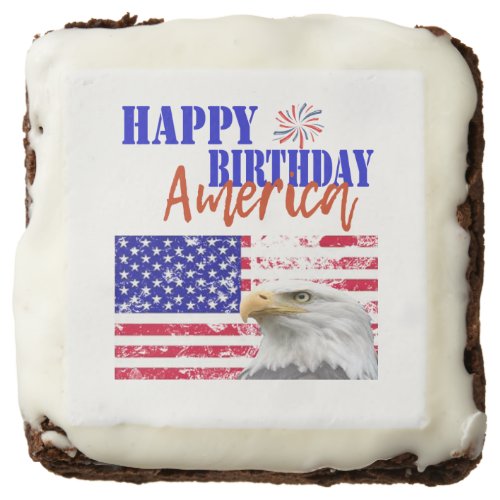 Happy Birthday America 4th of July 4th USA Brownie