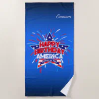 Independence Day Beach Towel Polyester Beach Towel Kitchen Towels
