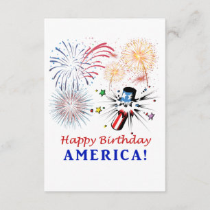 Happy Birthday America Enclosure Card