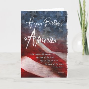 Happy Birthday America  Fourth Of July Card by William63 at Zazzle