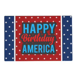 Happy Birthday America Placemat