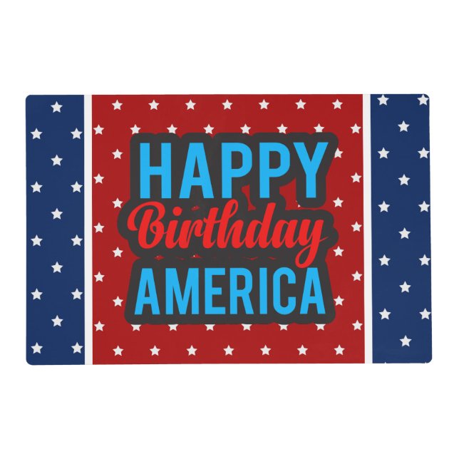 Happy Birthday America  Placemat (Front)