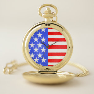 Happy  Birthday America Pocket Watch