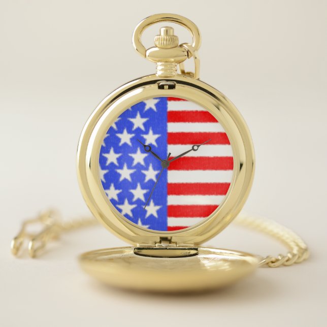 Happy  Birthday America Pocket Watch (Inside)
