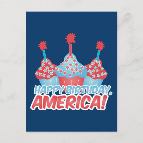 Happy Birthday America Postcard