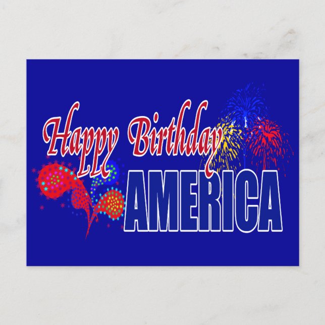 Happy Birthday America Postcards (Front)