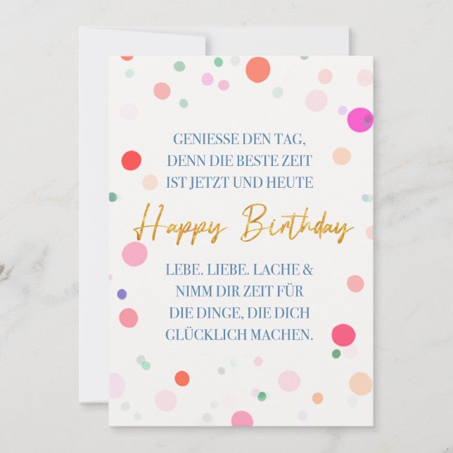 Happy Birthday and a great saying Good mood Invitation (Front)