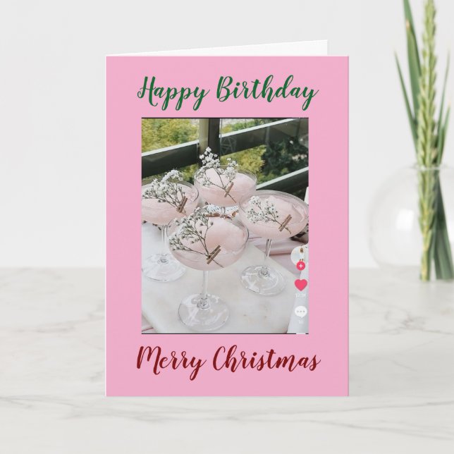 ***HAPPY BIRTHDAY AND MERRY CHRISTMAS***  HOLIDAY CARD (Front)