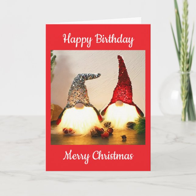 ***HAPPY BIRTHDAY AND MERRY CHRISTMAS***  HOLIDAY CARD (Front)