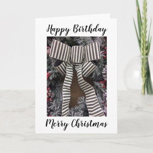 HAPPY BIRTHDAY AND MERRY CHRISTMAS SPECIAL U HOLIDAY CARD