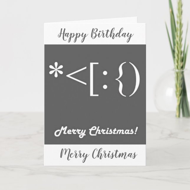 ***HAPPY BIRTHDAY AND MERRY CHRISTMAS*** SPECIAL U HOLIDAY CARD (Front)