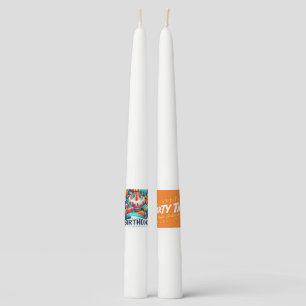 Happy Birthday and Party Time Taper Candle