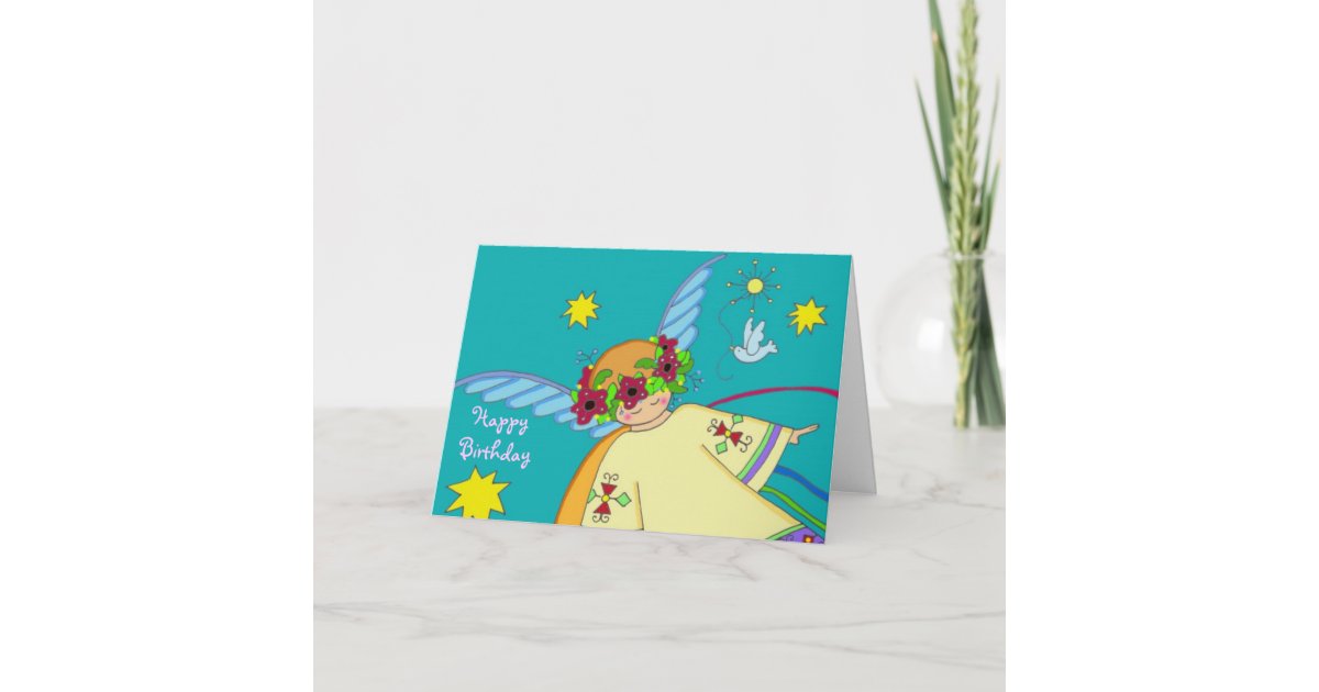 Happy Birthday Angel Card Zazzle