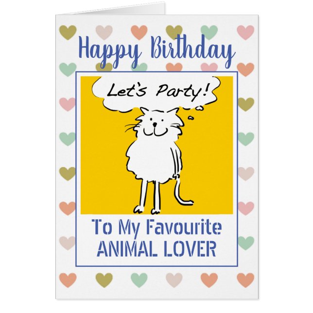 Happy Birthday Animal Lover (Front)