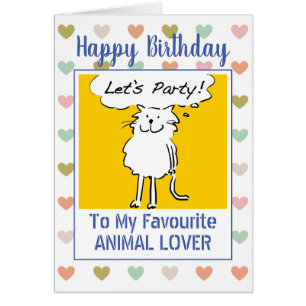 Happy Birthday Animal Lover Cards