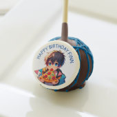 Happy Birthday | Anime Boy's Pizza Party Cake Pops (Front Insitu)