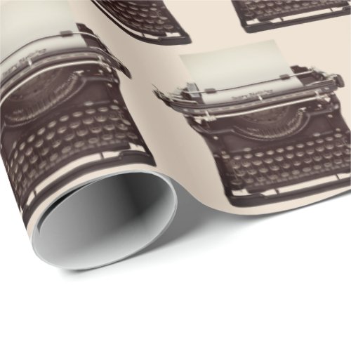 Happy Birthday antique typewriter Wrapping Paper