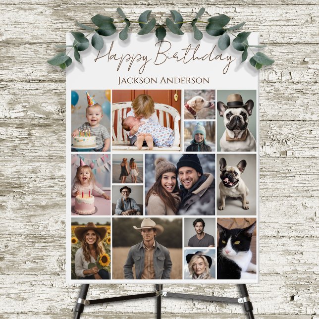 Happy Birthday Any Age 15 Multiple Photo  Foam Board (Creator Uploaded)