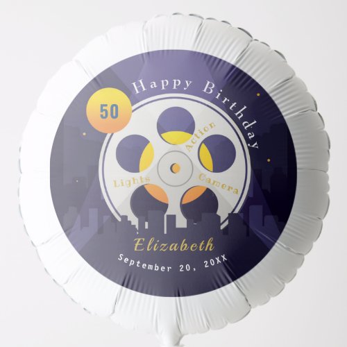 Happy Birthday Any Age Movie Theme Customize Balloon