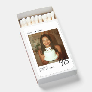 Happy Birthday Any Age Personalized Photo Matchboxes