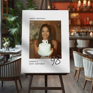 Happy Birthday Any Age Personalized Photo Welcome Foam Board