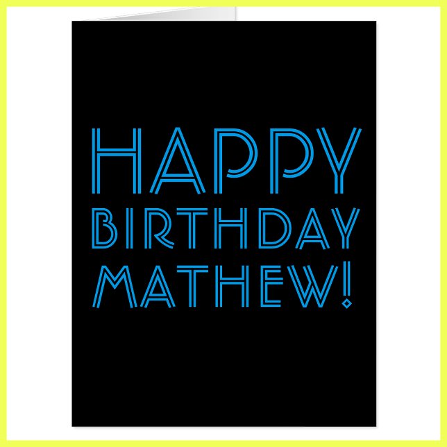 Happy Birthday (ANY NAME) | Blue & Black (or diy) Card (Creator Uploaded)