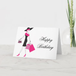 Happy Birthday/Any Occasion Shopper Greeting Card | Zazzle