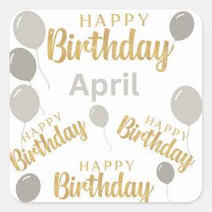Happy birthday April birthdays Sticker