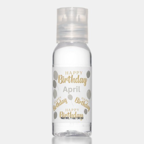 Happy birthday April birthdays   Travel Bottle Set Hand Sanitizer