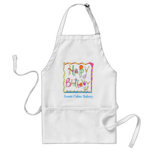 Happy Birthday Apron Business Personalized
