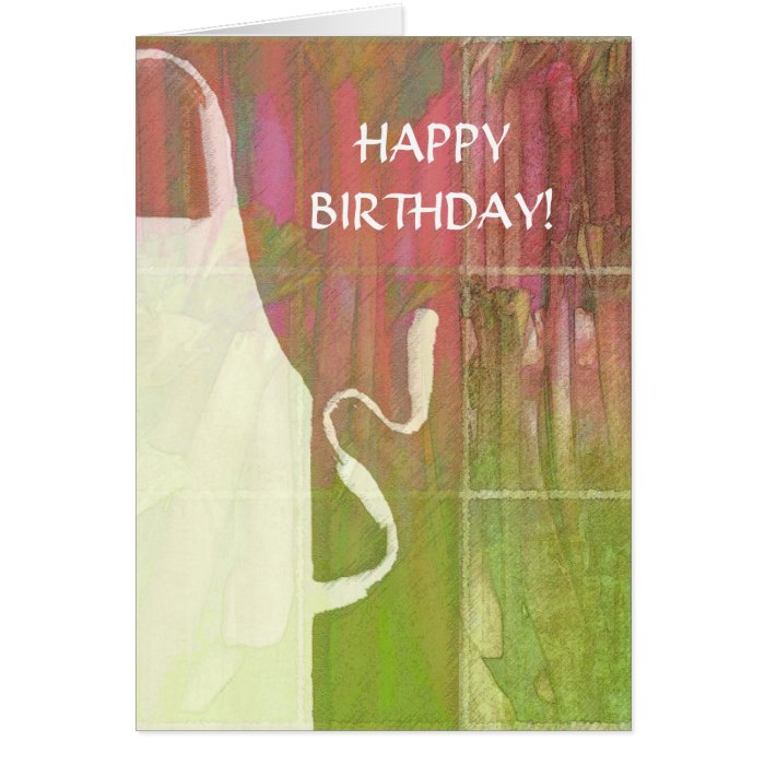 Happy Birthday Apron & Rhubarb Card