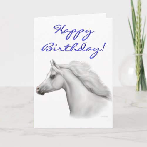 Happy Birthday Arabian Horse Card