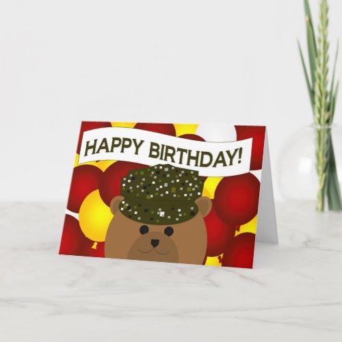 Happy Birthday Army Soldier Card