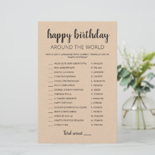 Happy Birthday Around The World editable game