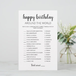 Happy Birthday Around The World editable game