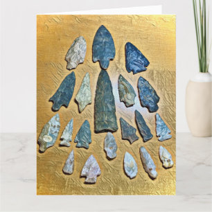 Happy Birthday Arrowhead Letterpress Thank You Card
