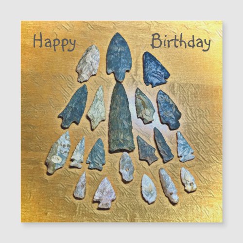 Happy Birthday Arrowhead Magnetic Card