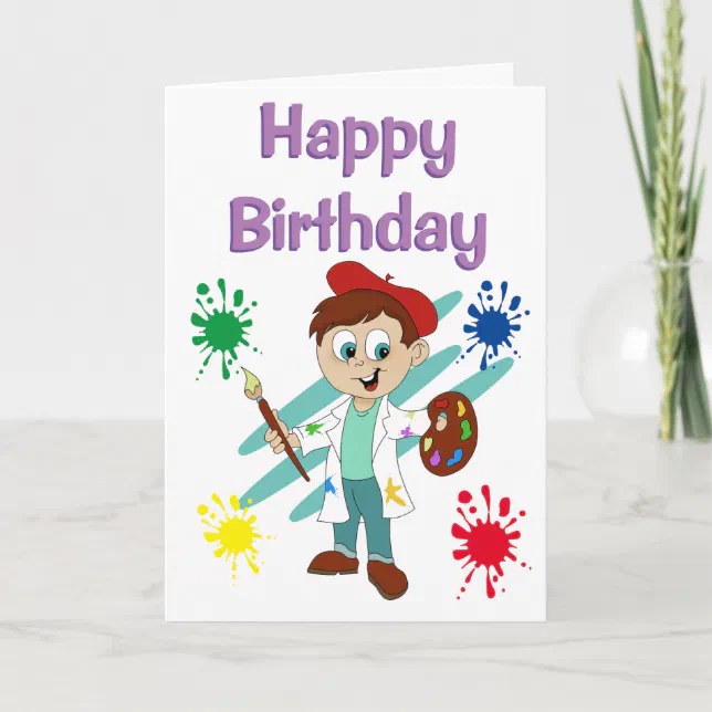 Happy Birthday Artist Card | Zazzle