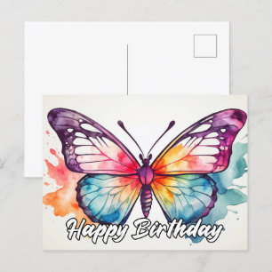 Happy Birthday Artistic Birthday Doodle Art Holiday Postcard