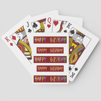 HAPPY BIRTHDAY Artistic Script Text Poker Cards