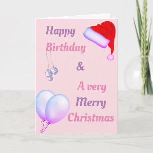 Merry Christmas Birthday Cards | Zazzle