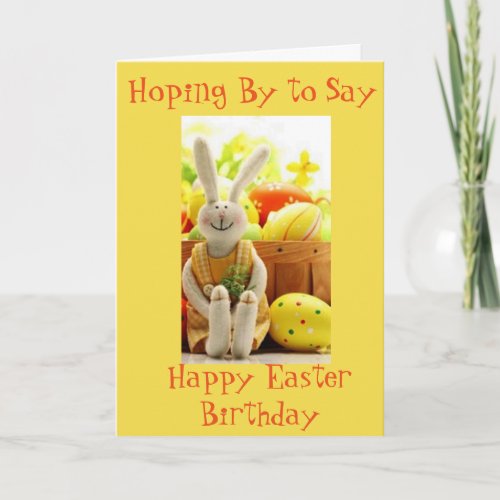 HAPPY BIRTHDAY AT EASTER TO YOU HOLIDAY CARD